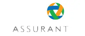Logo of Assurant featuring a circular design with blue, green, and orange elements, accompanied by the brand name "ASSURANT" below.