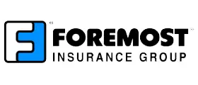 Logo of Foremost Insurance Group featuring a bold "F" in blue and the company name in black, conveying a professional insurance brand.